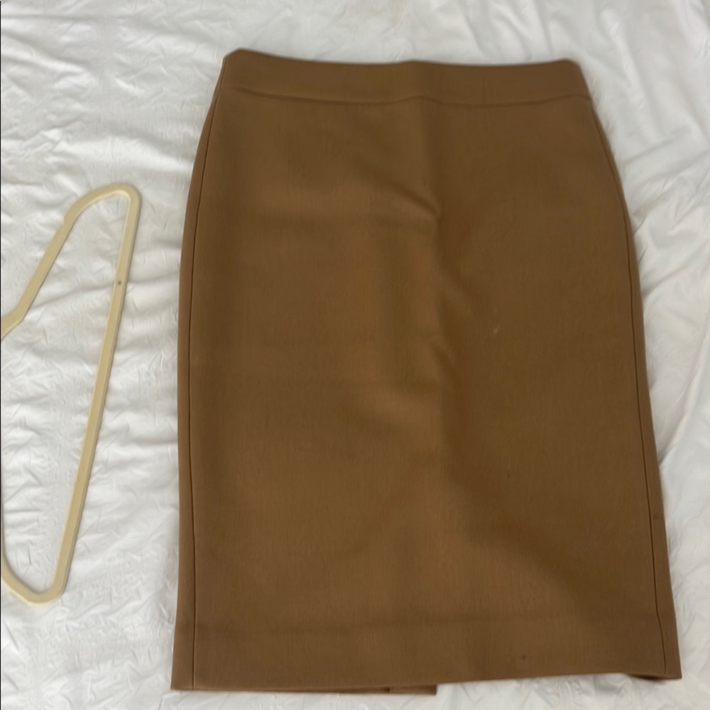 J. Crew Tan Pencil Skirt Knee-Length Work Style